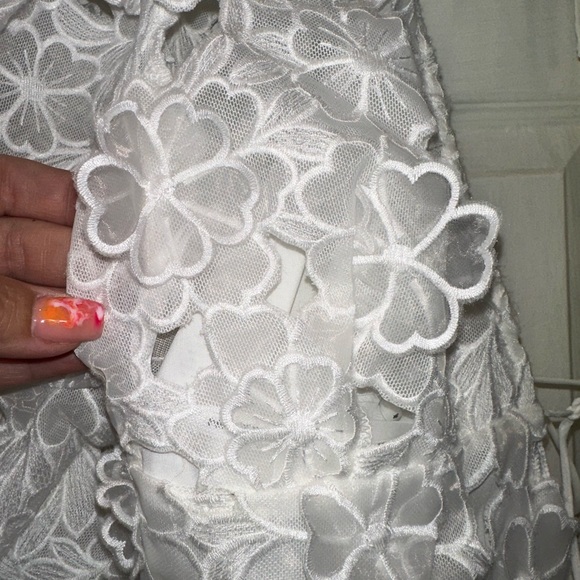 FOR LOVE AND LEMONS - Leighton Mini Dress - White, Size 1X - Picture 10 of 16